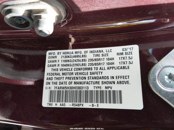 2017 HONDA CR-V LX
