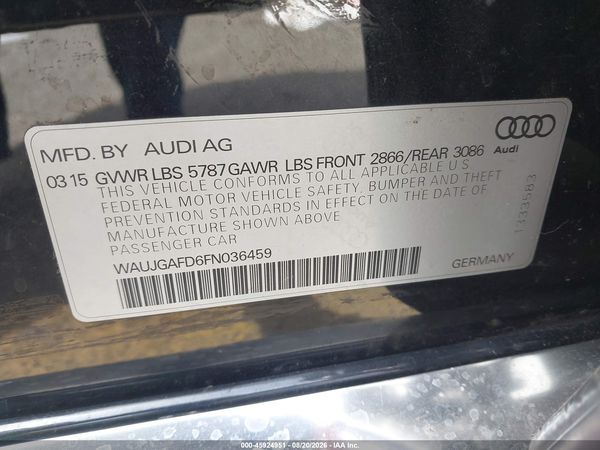 2015 AUDI A8 3.0T