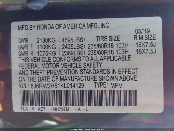 2019 HONDA CR-V EX