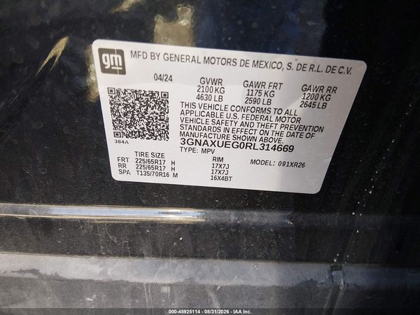 2024 CHEVROLET EQUINOX AWD LT — I9