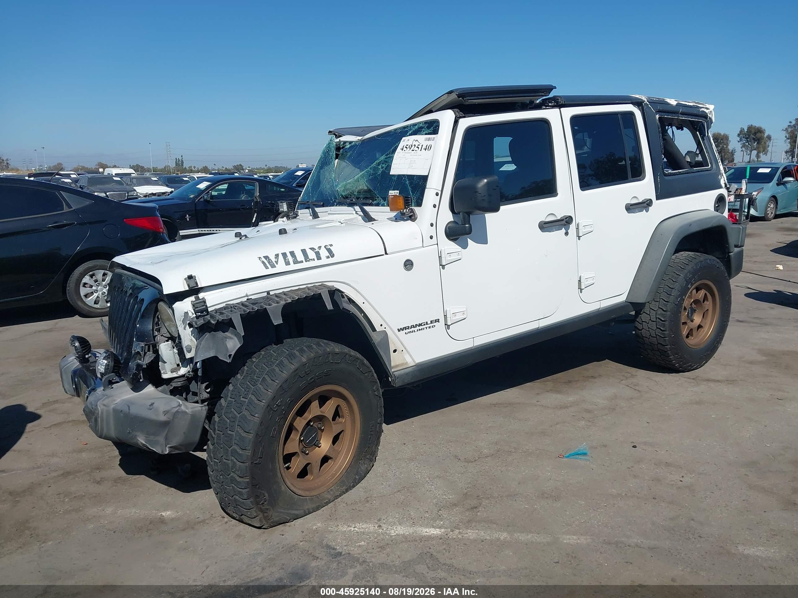2017 JEEP WRANGLER UNLIMITED WILLY WHEELER 4X4
