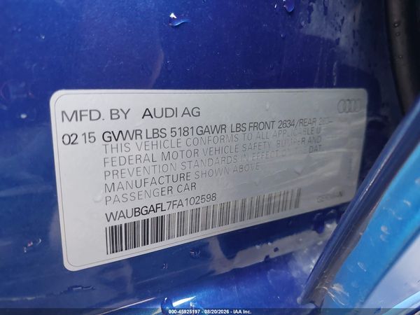2015 AUDI S4 3.0T PREMIUM PLUS