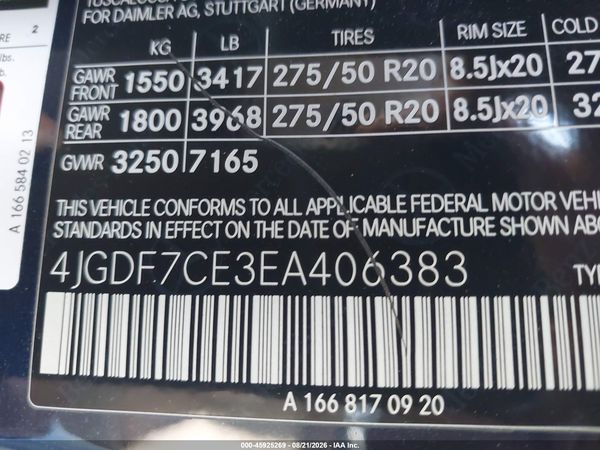 2014 MERCEDES-BENZ GL 450 4MATIC — I9