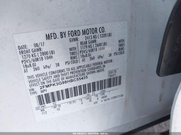 2017 FORD EDGE SE — I9