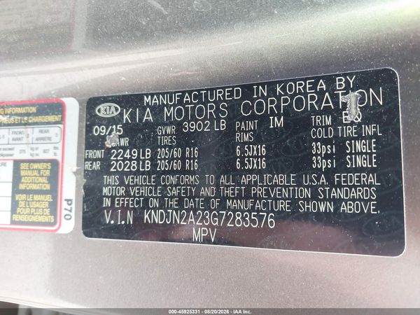 2016 KIA SOUL Plus