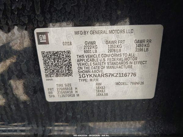 2019 CADILLAC XT5 STANDARD