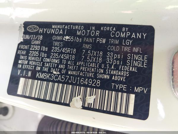 2018 HYUNDAI KONA LIMITED