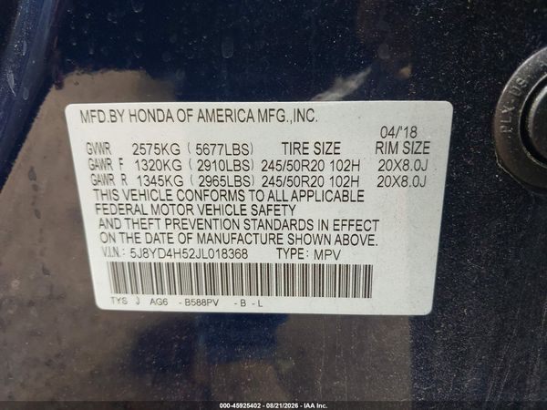 2018 ACURA MDX