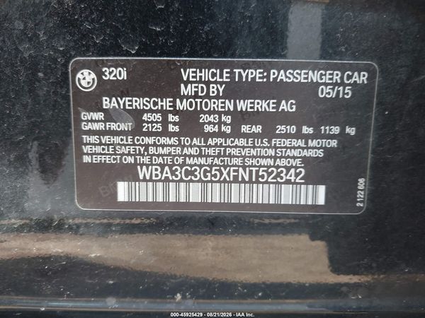 2015 BMW 320I XDRIVE