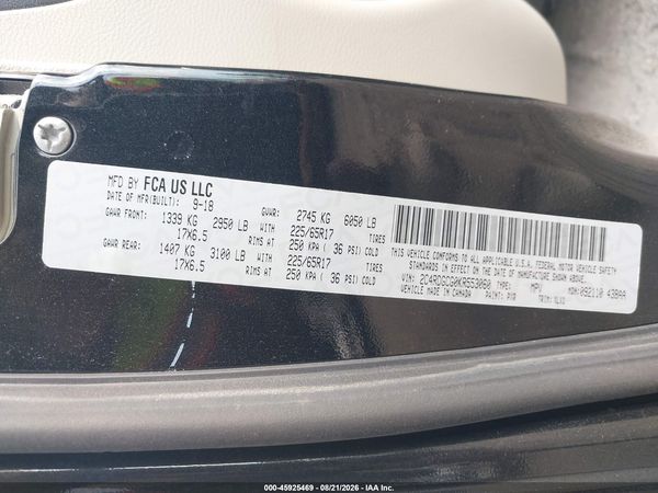 2019 DODGE GRAND CARAVAN SXT — I9