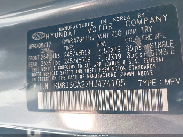 2017 HYUNDAI TUCSON LIMITED