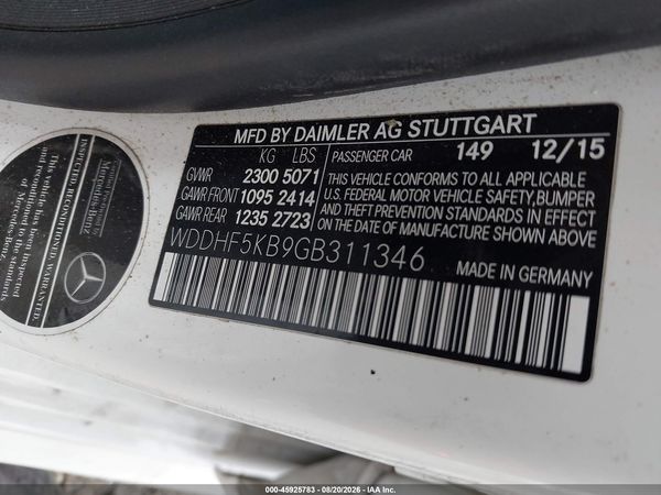 2016 MERCEDES-BENZ E 350 E350