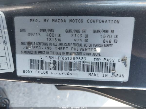 2016 MAZDA MAZDA3 I SPORT