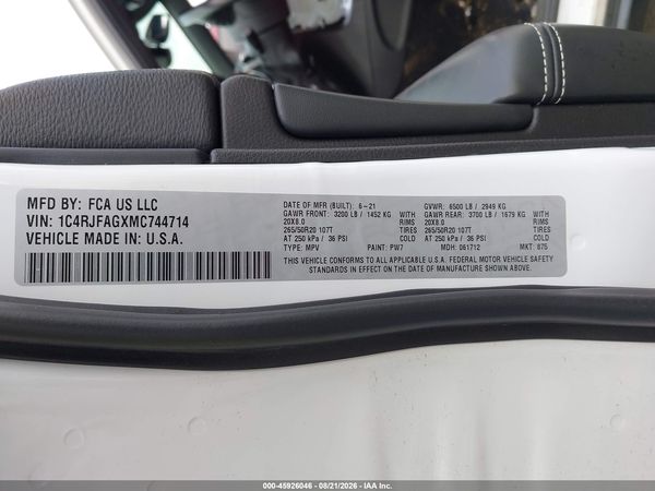 2021 JEEP GRAND CHEROKEE FREEDOM 4X4