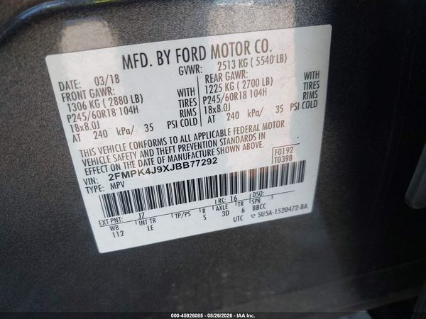 2018 FORD EDGE SEL