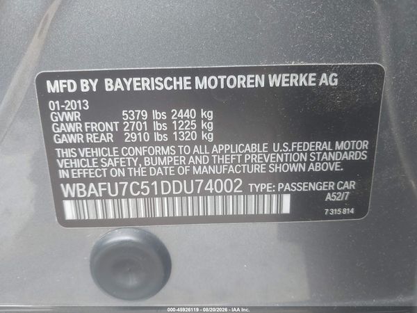 2013 BMW 535I XDRIVE