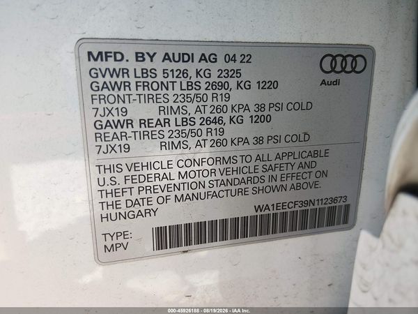 2022 AUDI Q3