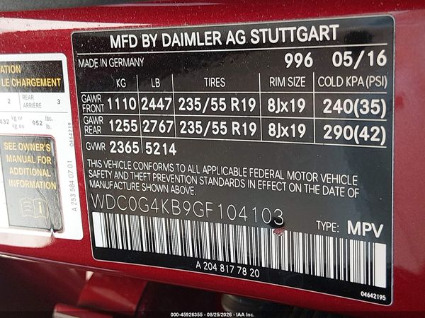 2016 MERCEDES-BENZ GLC 300 4MATIC