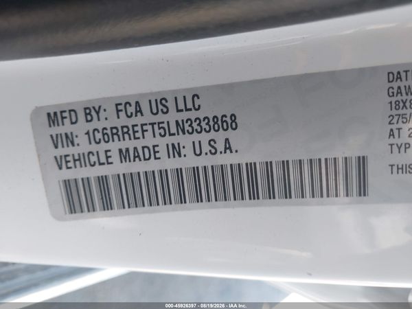 2020 RAM 1500 BIG HORN  4X2 5'7 BOX — I9