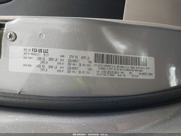 2018 CHRYSLER PACIFICA TOURING L — I9