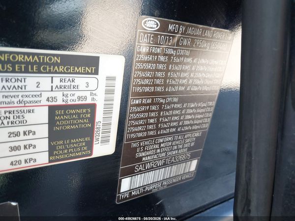 2014 LAND ROVER RANGE ROVER SPORT 3.0L V6 SUPERCHARGED HSE