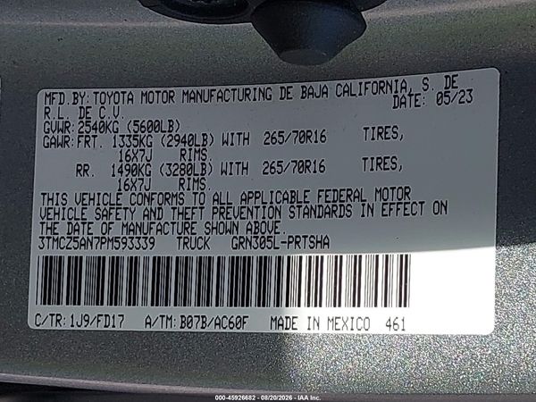 2023 TOYOTA TACOMA TRD OFF ROAD