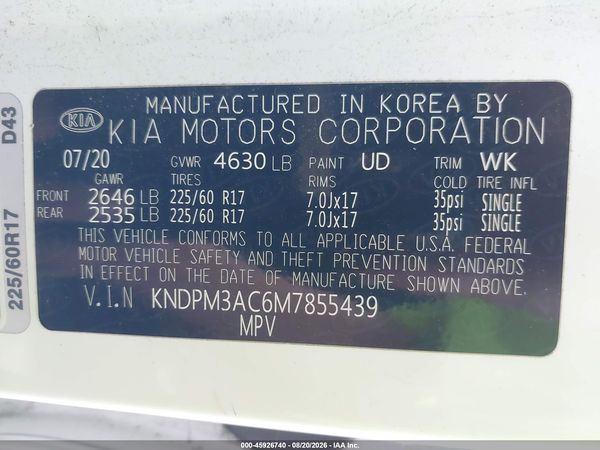 2021 KIA SPORTAGE LX