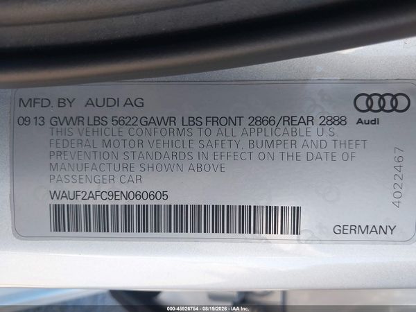 2014 AUDI S6 4.0T PRESTIGE