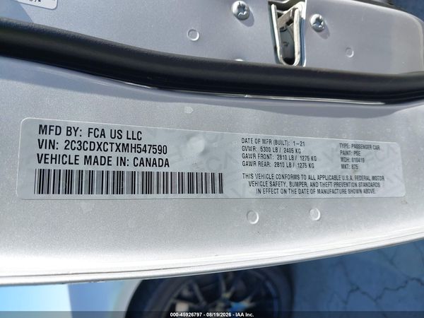 2021 DODGE CHARGER R/T RWD