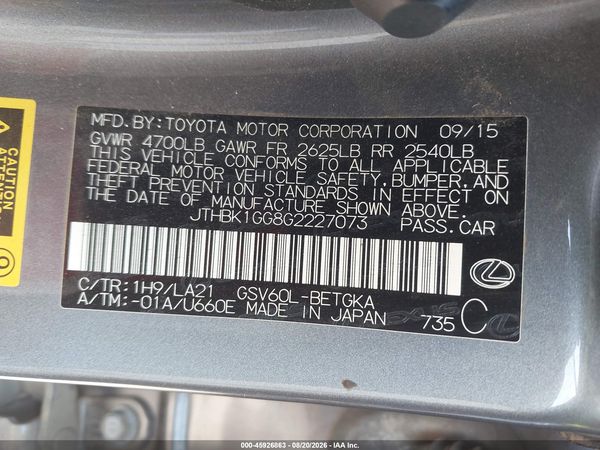 2016 LEXUS ES 350