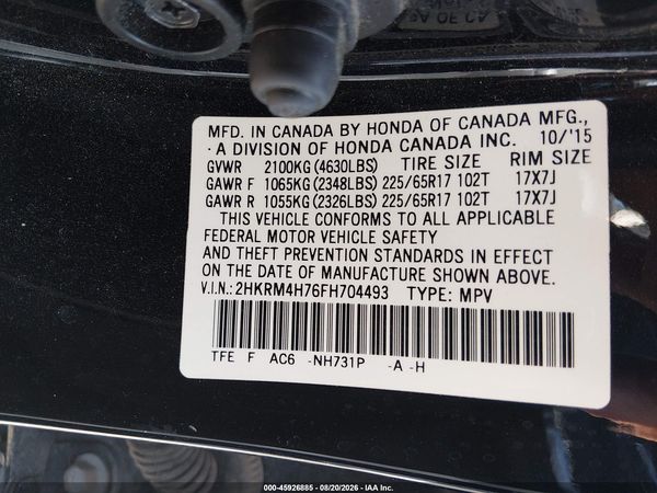2015 HONDA CR-V EX-L
