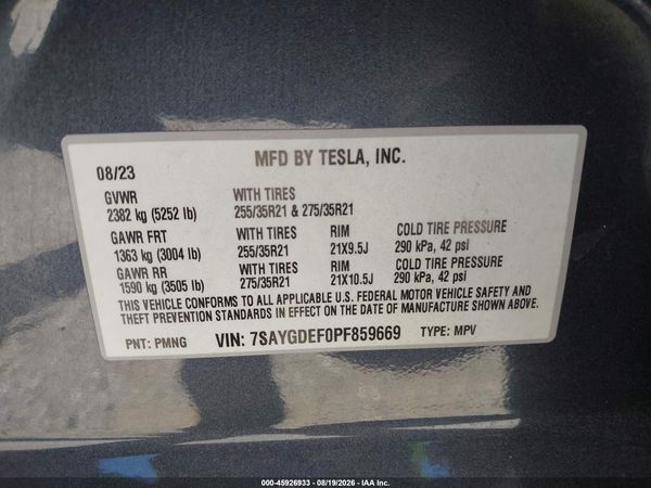 2023 TESLA MODEL Y