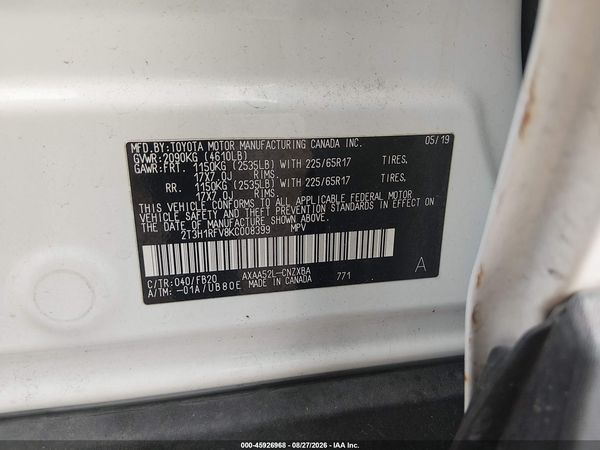 2019 TOYOTA RAV4 LE