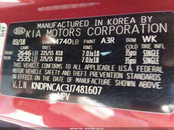 2018 KIA SPORTAGE EX — I9