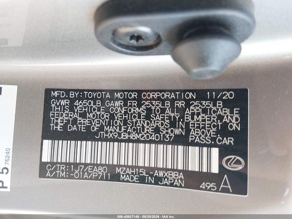 2021 LEXUS UX 250H 250h Base