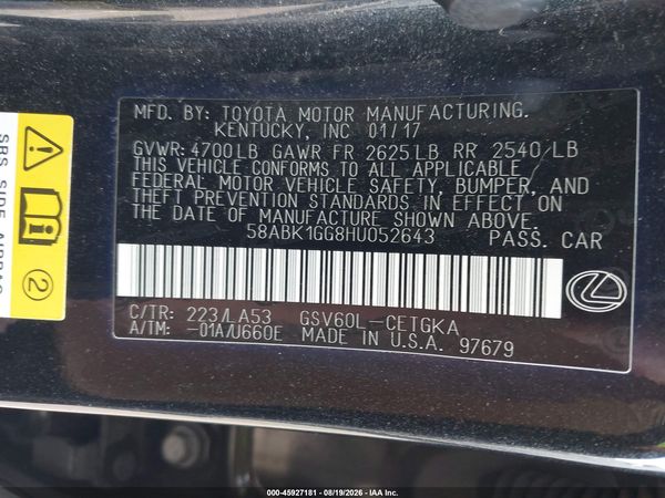 2017 LEXUS ES 350