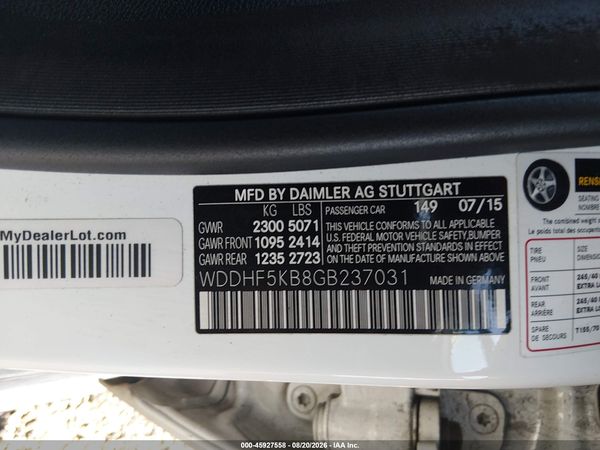 2016 MERCEDES-BENZ E 350 E350
