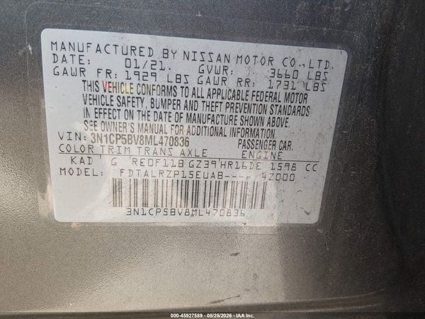 2021 NISSAN KICKS S XTRONIC CVT
