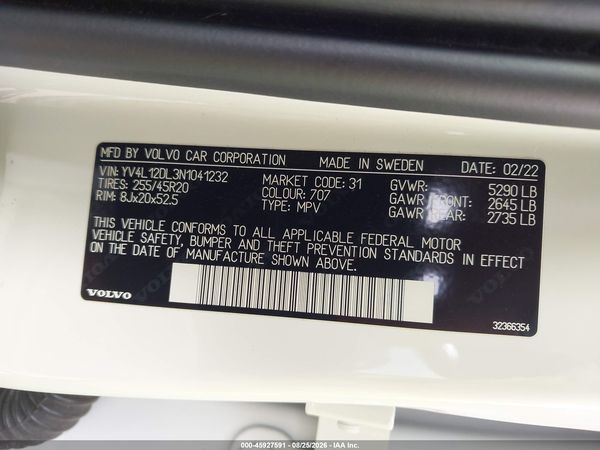 2022 VOLVO XC60 B5 INSCRIPTION