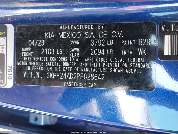 2023 KIA FORTE LXS