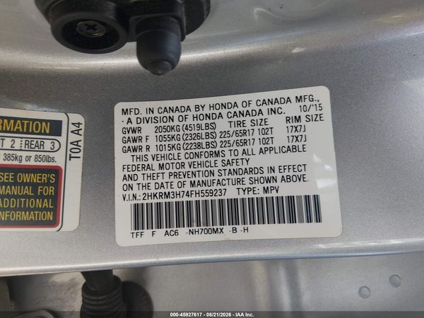 2015 HONDA CR-V EX-L