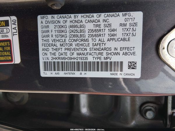 2017 HONDA CR-V LX
