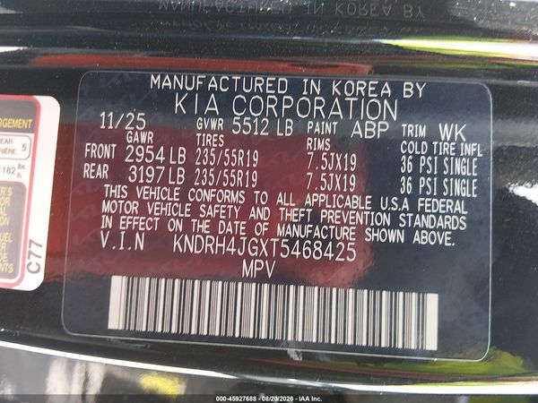 2026 KIA SORENTO HYBRID EX