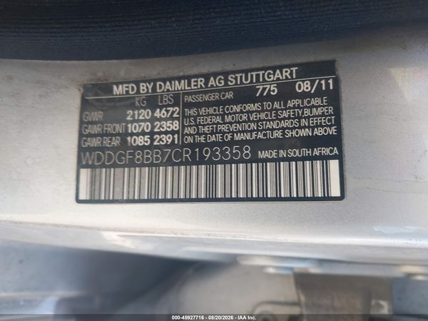2012 MERCEDES-BENZ C 300