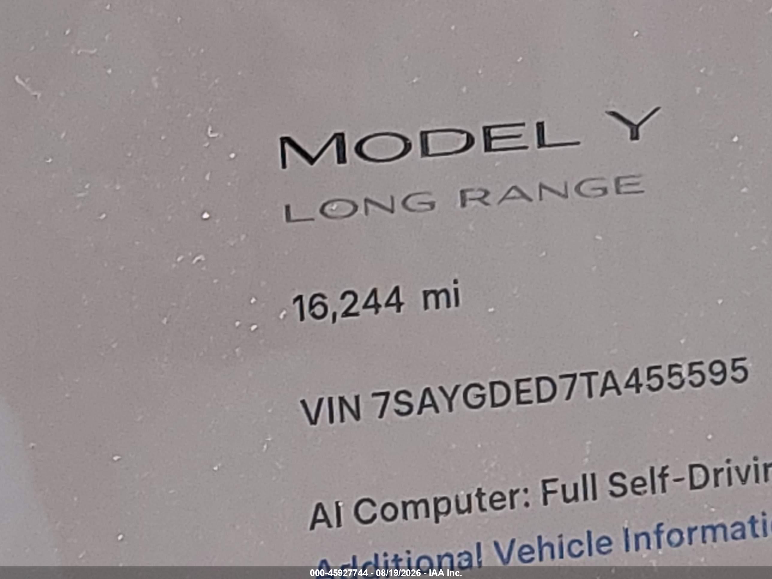 2026 TESLA MODEL Y PREMIUM/REAR-WHEEL DRIVE