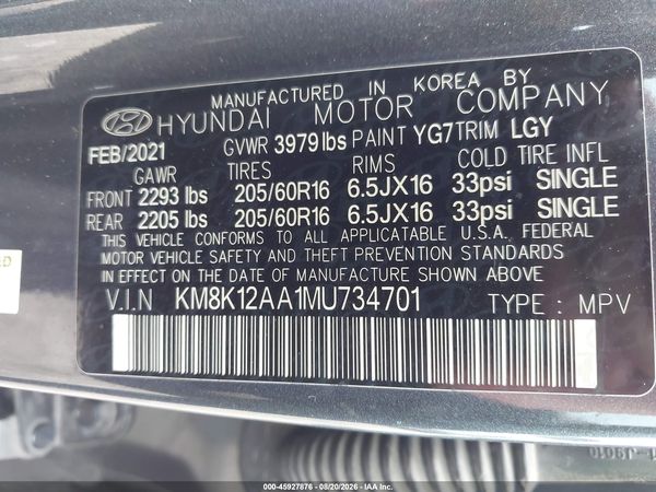 2021 HYUNDAI KONA SE