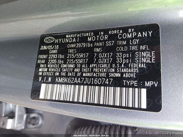 2018 HYUNDAI KONA SEL