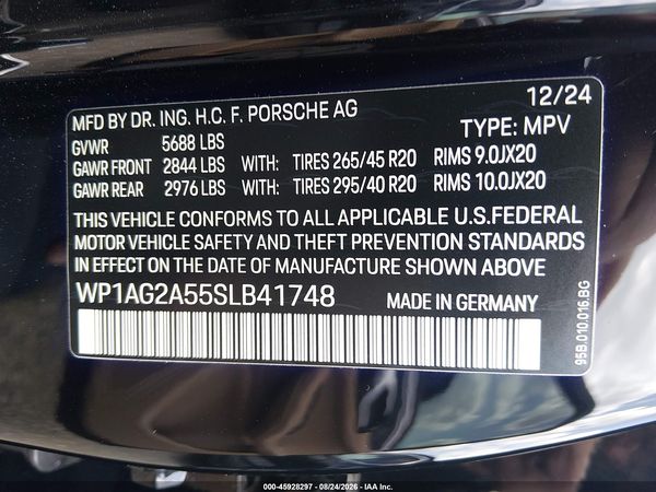 2025 PORSCHE MACAN S — I9