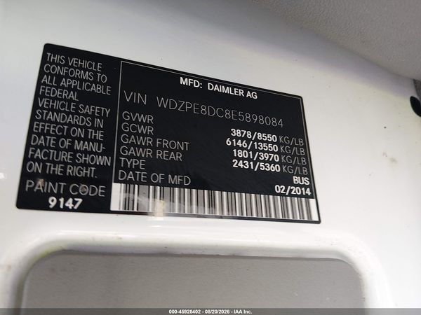 2014 MERCEDES-BENZ SPRINTER 2500 HIGH  ROOF