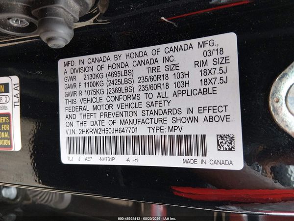 2018 HONDA CR-V EX
